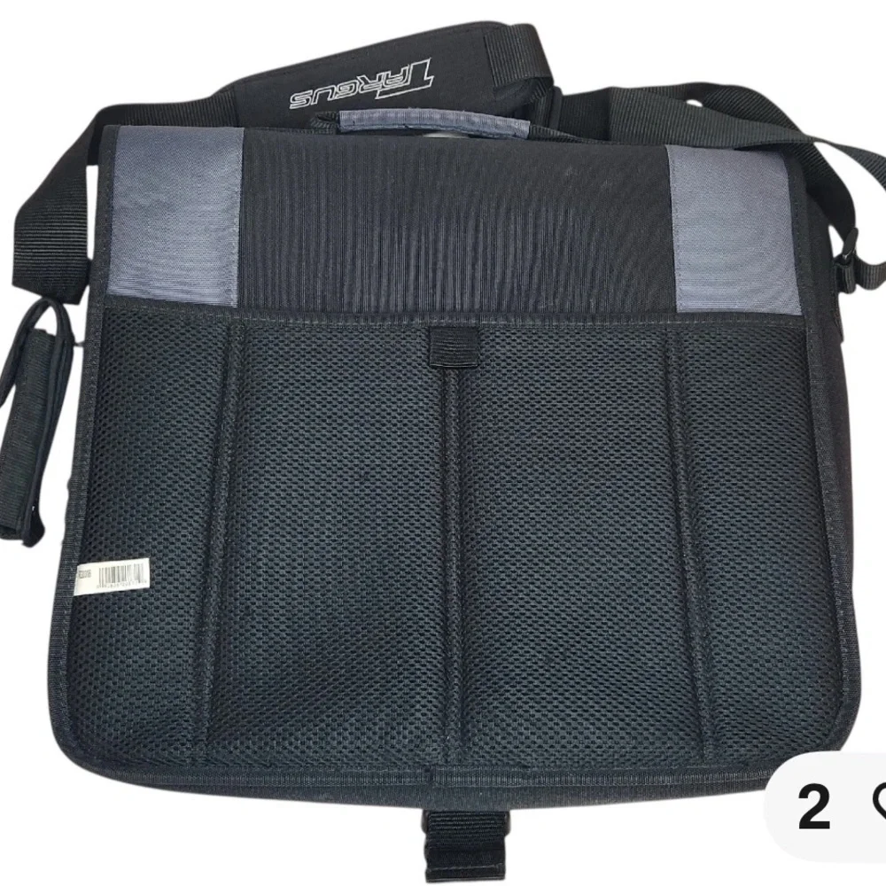 Targus Black and Gray unisex Messenger Bag with Adjustable Strap